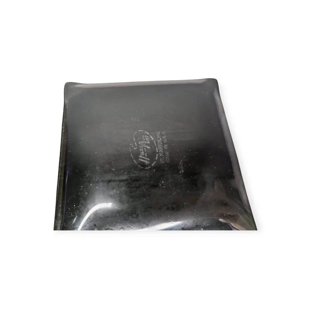 Vintage Houze Art Curved Glass Trays w/ Locomotives Train Railroad 3.5